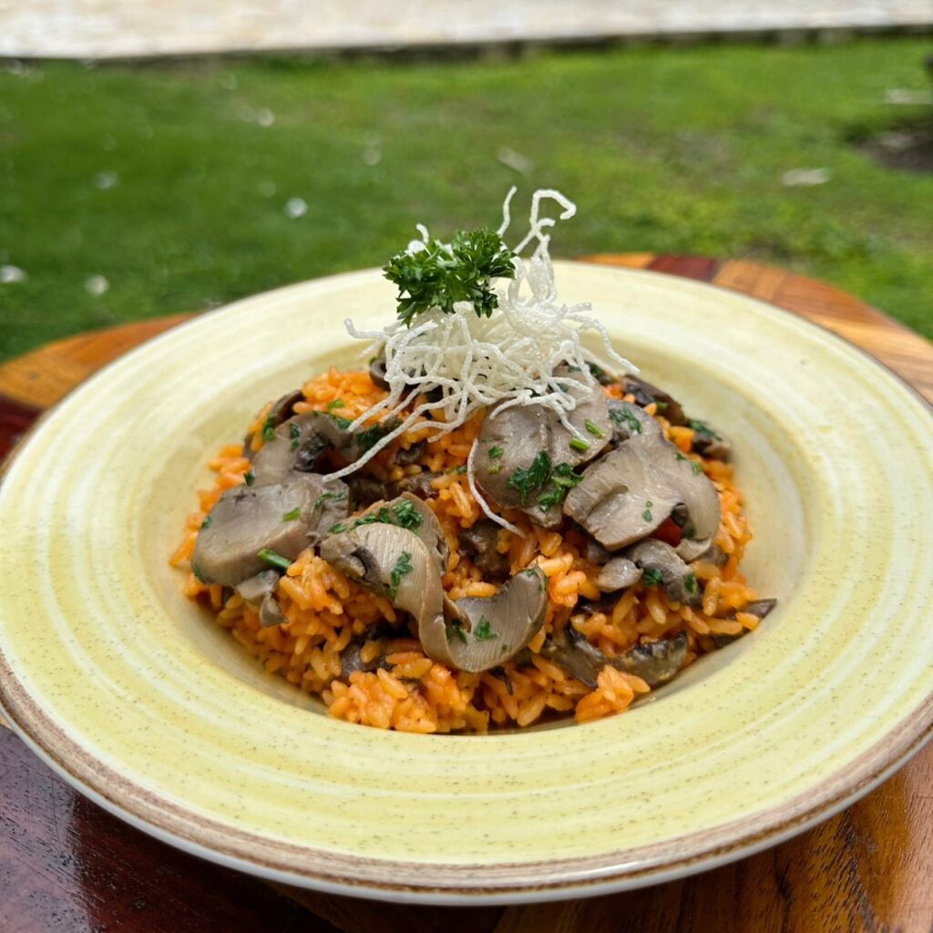 Arroz cremoso de hongo