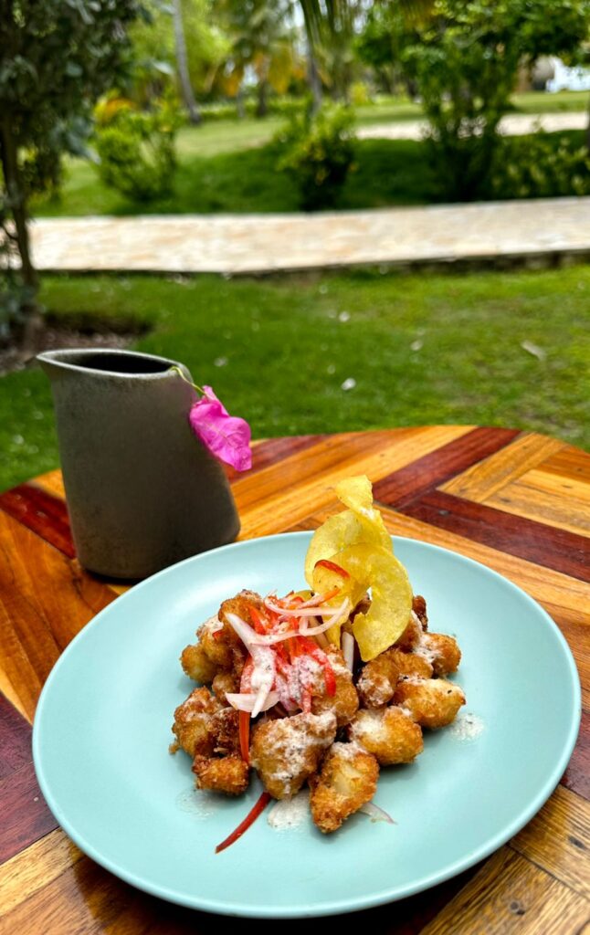 Ceviche de chicharrones de robalo
