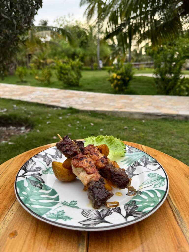 Mix de Res y Pollo Brocheta con papas (1)