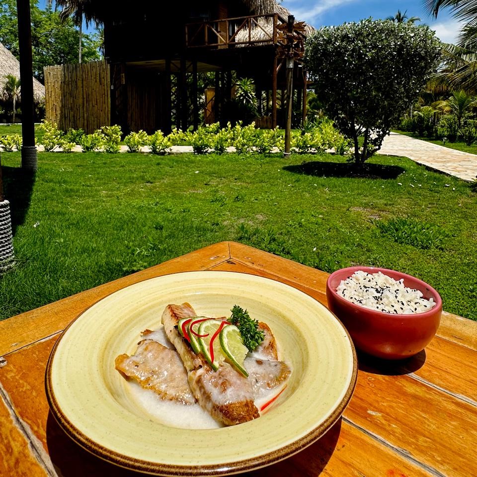 Filete de pescado en Zumo de coco