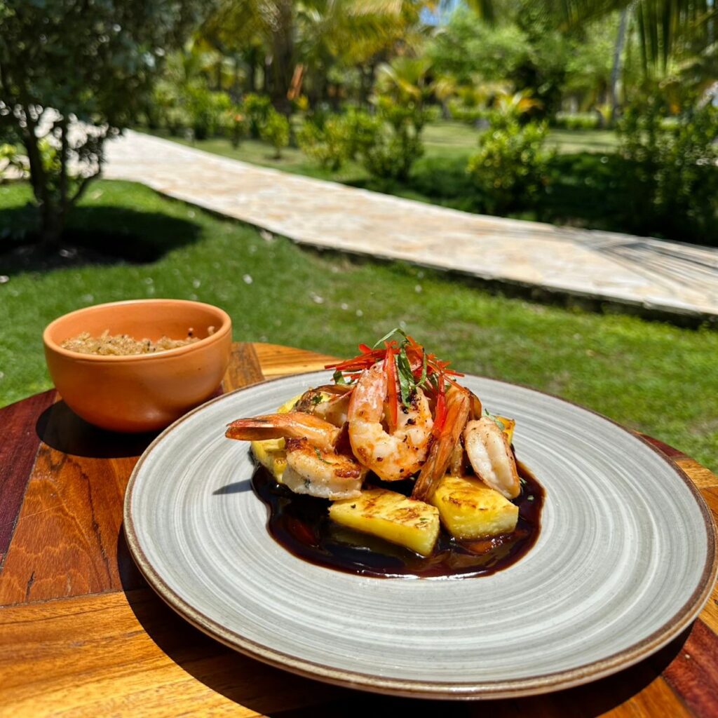 Langostinos salteados en salsa asiatica y suichili